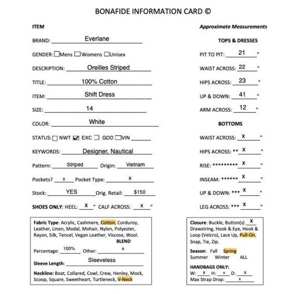 Everlane Womens Oreilles Striped 100% Cotton Shift Dress Size 14 White - Picture 11 of 11